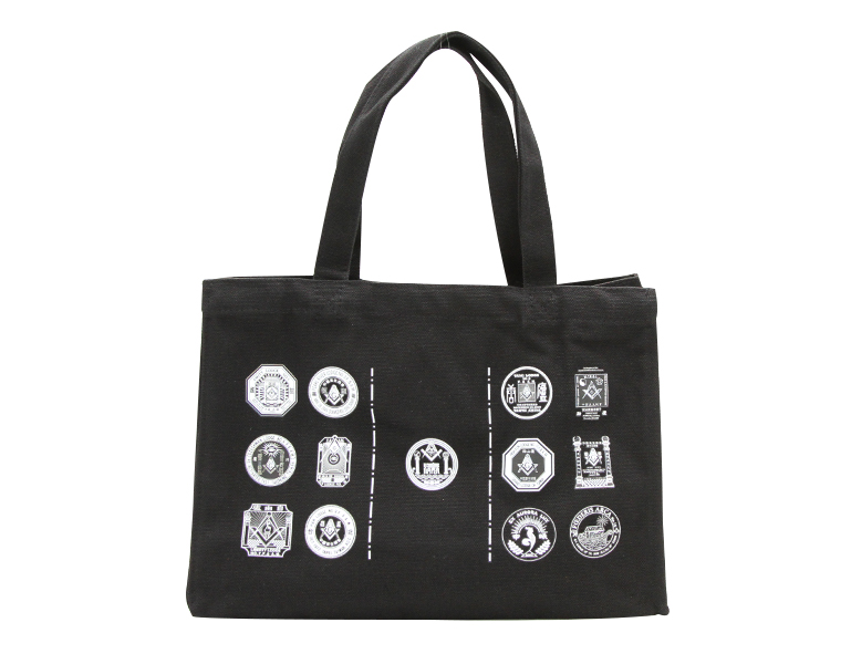 圓安生技 16安黑色帆布立體袋